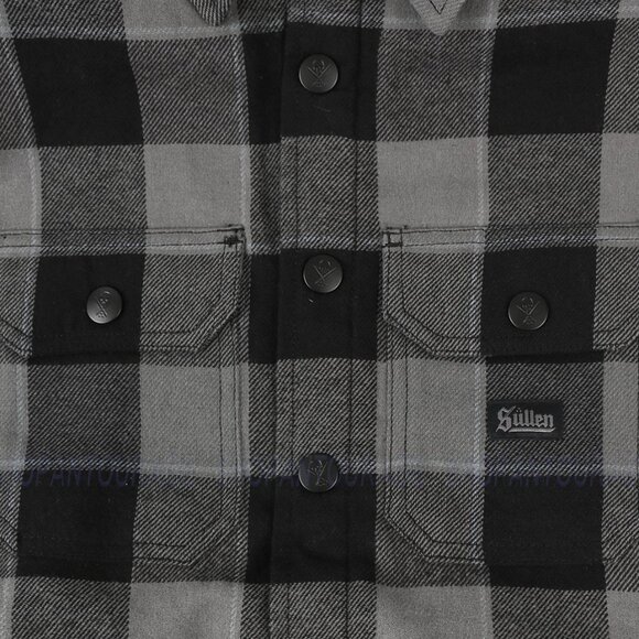 Sullen Art Collective Fang SCM5876 Long Sleeve Button Up Flannel Men`s Shacket - Picture 7 of 8